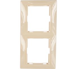 Горизонтальная 2-х местная рамка UNIVersal Севиль слоновая кость ivory Б-С0044 