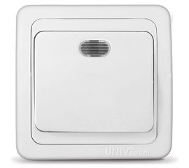 Выключатель UNIVersal Валери 1 клавиша, с подсветкой, белая В0121 