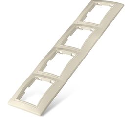 Горизонтальная 4-х местная рамка UNIVersal Севиль слоновая кость ivory Б-С0046 