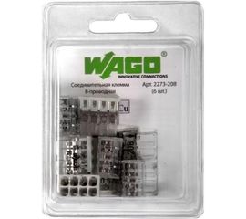 Соединительная клемма WAGO 8-ми проводная 2273-208 6 шт. в блистере 2569 