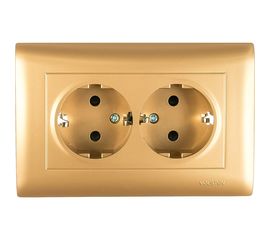 Двухместная розетка с заземлением Volsten V01-16-R24-S Magenta Dorado, 10046 