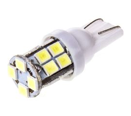 Автолампа диод T10 W5W 20 SMD диодов без цоколя 1-контурная белая габариты SKYWAY S08201110 