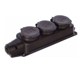 Тройная однофазная каучуковая колодка с заглушками UNIVersal 602230 