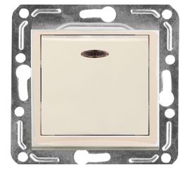 Выключатель с индикатором Volsten V01-12-V12-M Magenta Crema, 9026 