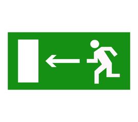 Знак безопасности БЕЛЫЙ СВЕТ BL-3015B.E04 Направление к эвакуационному выходу налево a14582 