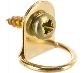 Петля-подвес ЕВРОПАРТНЕР D-кольцо для картины, фоторамки, латунированная сталь 4 шт. 16 0323 1 