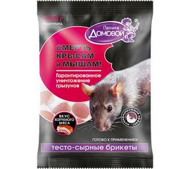 Тестосырный брикет Домовой Прошка со вкусом копченого мяса, пакет 200 г УТ-00008677 