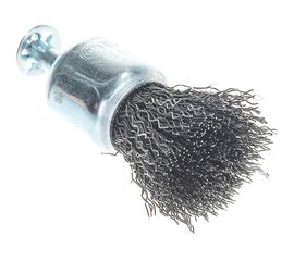 Щётка-кисть, гофрированная стальная проволока №070 (24 мм; хвостовик 6 мм) для дрели Атака 22383 