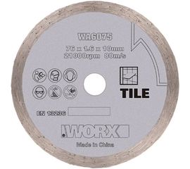 Алмазный пильный диск 76х1.6х10 мм WORX WA6075 