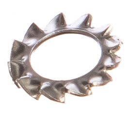 Стопорная шайба ЕВРОПАРТНЕР DIN 6798A, с наружн. зубьями, М6, нержав. сталь, 10 шт. G2 2064 1 