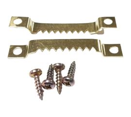 Зубчатый зацеп для рамки ЕВРОПАРТНЕР крепление шурупами, большой 55мм, латунир.сталь 2 шт. 16 0343 1 