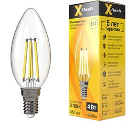 Светодиодная лампочка X-Flash XF-E14-FL-C35-4W-2700K-230V арт.48632 