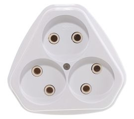 Розетка Кунцево-Электро трехместная открытой установки ток 10А РА10-387 5920 