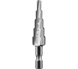 Сверло ступенчатое по сталям и цветным металлам (5 ступеней; 4-12 мм; Р6М5) ЗУБР 29670-4-12-5_z01 