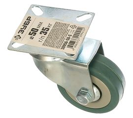 Колесо поворотное (50 мм; г/п 35 кг; резина/полипропилен) ЗУБР 30956-50-S 