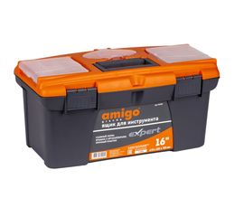 "Ящик для инструмента AMIGO пластиковый, 16"", 41х22х19,5 см 74790" 