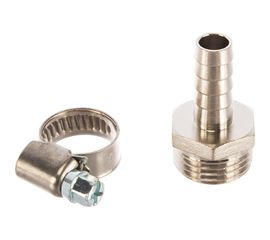 Комплект штуцер с хомутом для газа РОСТерм латунь с покр. 1/2x10 НР, хомут винт. 10-16 CNCT-M15 