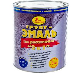 Грунт-эмаль по ржавчине 3в1 НОВБЫТХИМ черная 3 л 1/6 10469 