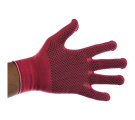 Перчатки Россия нейлон, ПВХ точка, 13 класс, цвет розовая фуксия, L 67826 