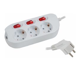 Удлинитель СТАРТ с заземлением и защитой от детей, 3 розетки, 1.5 метра С/У S 3x1-ZDIV 