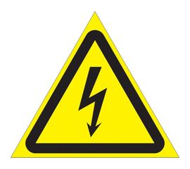 Знак "Опасность поражения электрическим током" Стандарт Знак W08 50 мм, пленка ПП блок по 8 шт 00-00035386 