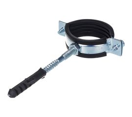 Металлический сантехнический хомут со шпилькой и дюбелем СВК 47-52, 1 1/2 дюйма, гайка М8 SVK-F040М8 