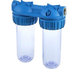 Корпус фильтра Профитт 2-х ступенчатый, прозрачный, 3/4, латунь Slim Line 3175104 