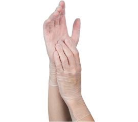 Виниловые неопудренные перчатки Рыжий кот, размер L, 10 шт. 008342 