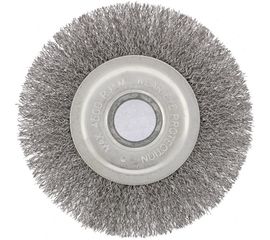 Щетка для УШМ СИБРТЕХ 125 мм посадка 22,2 мм плоская, витая проволока 0,3 мм 746567 