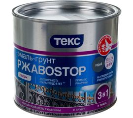Грунт - эмаль по ржавчине Текс РжавоStop молотковая серая 2 кг 19107 