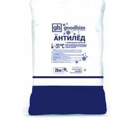 Антигололедный сухой реагент GOODHIM 500 № 31, бумажный мешок, 25кг 60798 