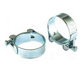 Металлические хомуты СИБРТЕХ, силовые, 52-55мм, ширина 22мм, шарнирный, W1, 2шт 47541 