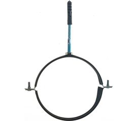 Металлический сантехнический хомут для труб со шпилькой и дюбелем СВК 155-162, 6 дюймов, гайка М10 SVK-F150М10 