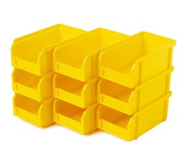 Пластиковый ящик СТЕЛЛА-ТЕХНИК упаковка - 180х310х140 мм, комплект 9 штук V-1-К9-желтый 