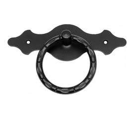 Ручка кольцо Tech-Krep фигурная планка горизонталь FRS3 95, черный 148802 