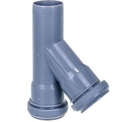 Канализационный тройник RTP D 40х40 мм, 45 град, серый 16741 