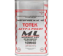 Моторное масло ТОТЕК Астра Робот ML SAE 10W40 1л ML1040001 