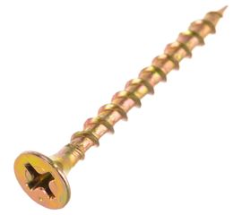 Саморезы с потайной головкой и крупным шагом МТК желтый цинк 1 кг, 3,5x41 113071 