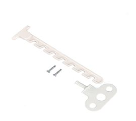 Ограничитель на окно Агат 7 позиций, пластик, с саморезами с буром, белый 1212.00 