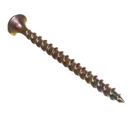 Саморезы с потайной головкой и крупным шагом МТК желтый цинк 1 кг, 3,5x55 113074 