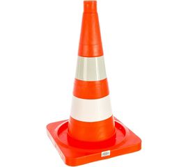 Сигнальный конус 520мм, Оранжевый, комбинированный, квадратное основание Протэкт КС-2.6-П 