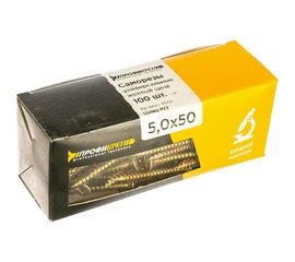 Универсальные шурупы Профикреп жёлтый цинк, 5,0х50 100 шт 111216 