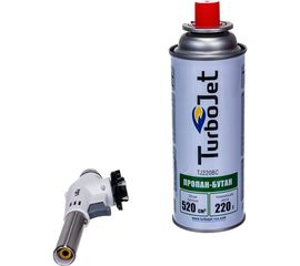 Горелка с пьезоподжигом + газовый баллон TurboJet TJ723-B 