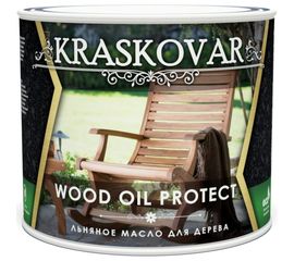 Льняное масло для дерева Kraskovar Wood Oil Protect 2,2 л 1246 