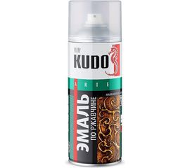 Молотковая эмаль по ржавчине KUDO черная медь 520 мл 3015 11603408 