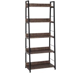 Стеллаж на металлокаркасе BRABIX LOFT SH-003 600х350х1500 мм, 5 полок, цвет морёный дуб 641234 