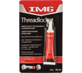 Фиксатор резьбовых соединений IMG сверхпрочный, красный, 6мл MG-414 