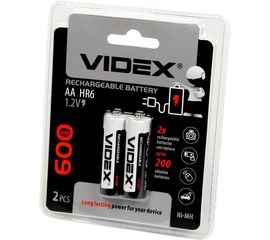 Аккумулятор Videx, HR6/AA 600mAh пальчиковый VID-HR6-600 