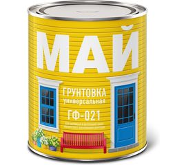 Грунтовка МАЙ ГФ-021 красно-коричневая, 0.9 кг 205511 