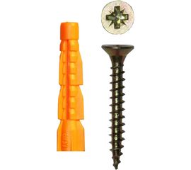 Саморез ШУж Tech-Krep 4,0х50 потайная головка + универсальный дюбель 6х37 16 шт - пакет 112939 